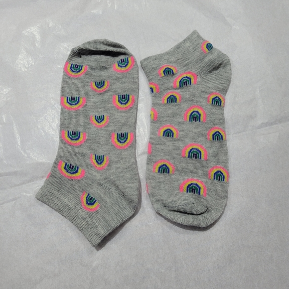 Rainbows Graphic Print Design No Show Ankle Socks Colorful Pride Fashion Fun - Picture 8 of 11